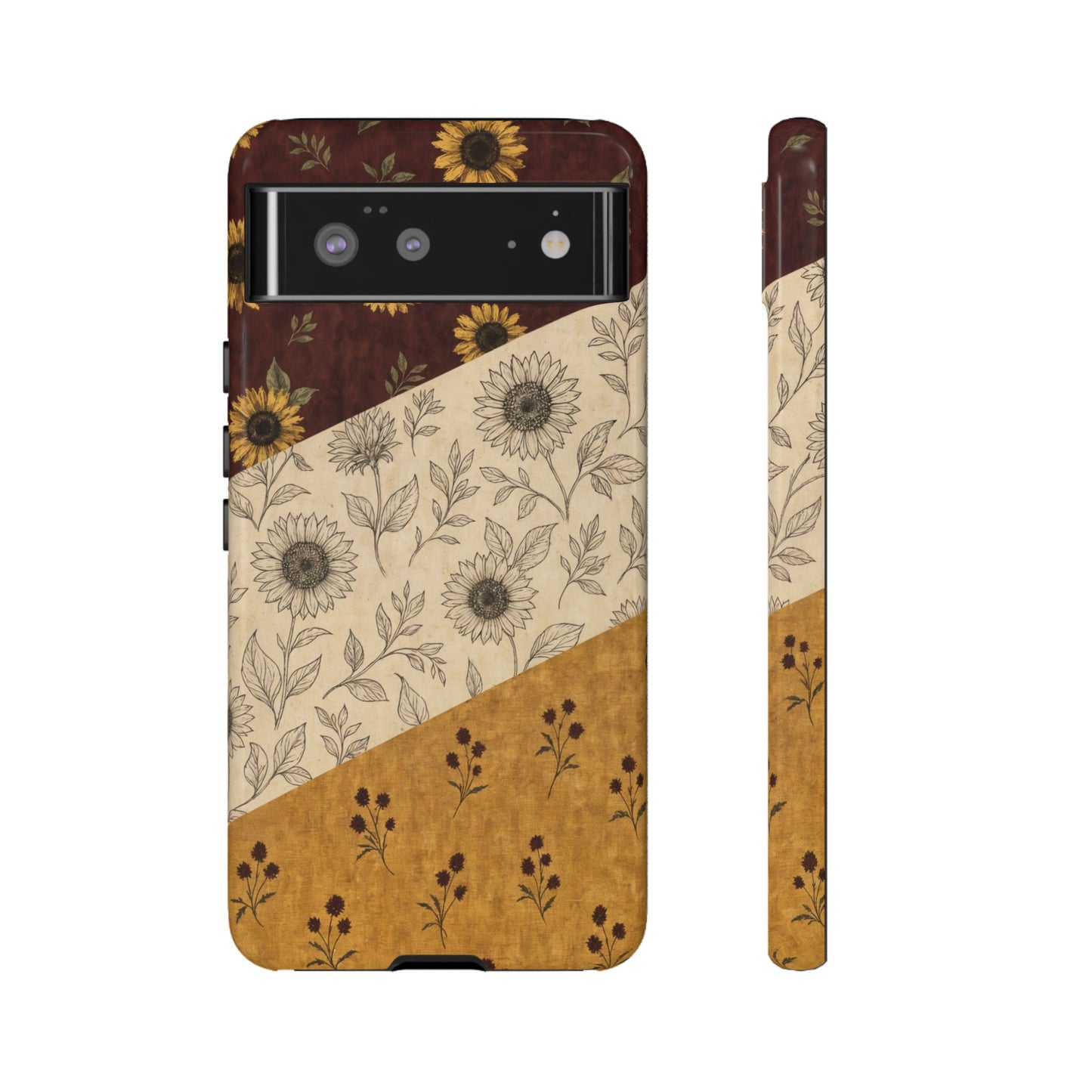 Sunflower Burgundy Swaths Tough Case
