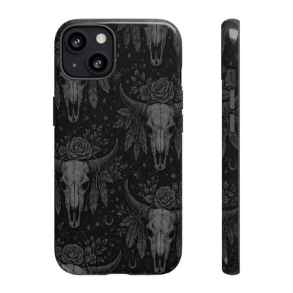 Western Noir Bull Skulls Tough Case