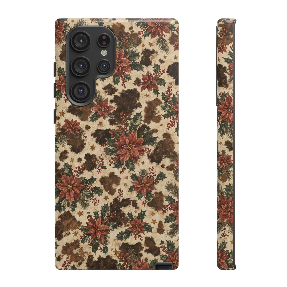 Cowhide Poinsettia Tough Case