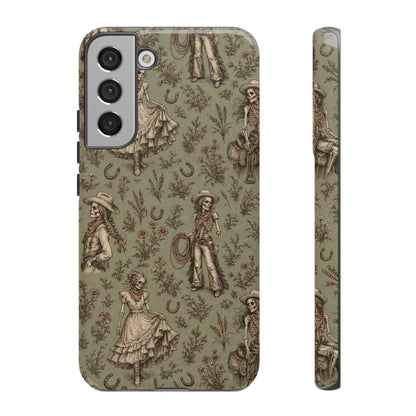 Skeleton Cowgirl Toile Tough Case