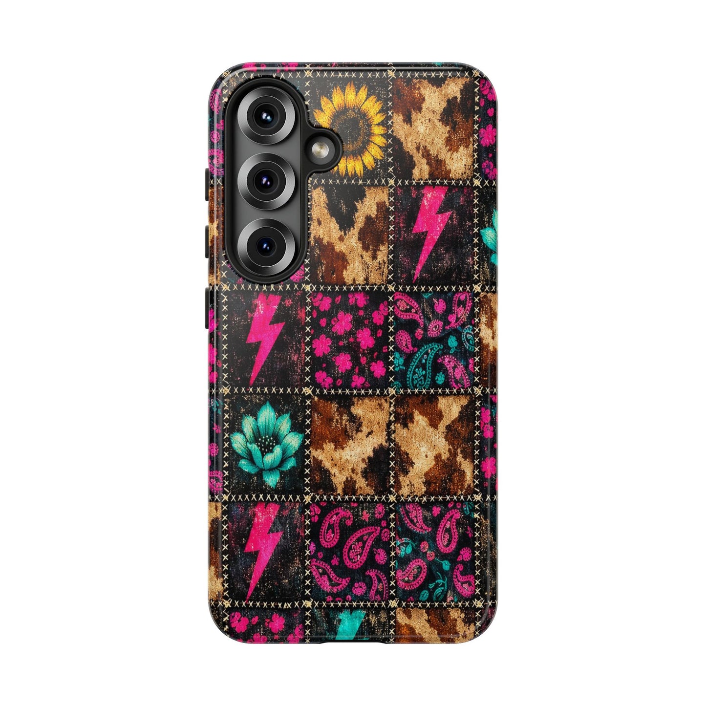 Neon Patchwork Tough Case