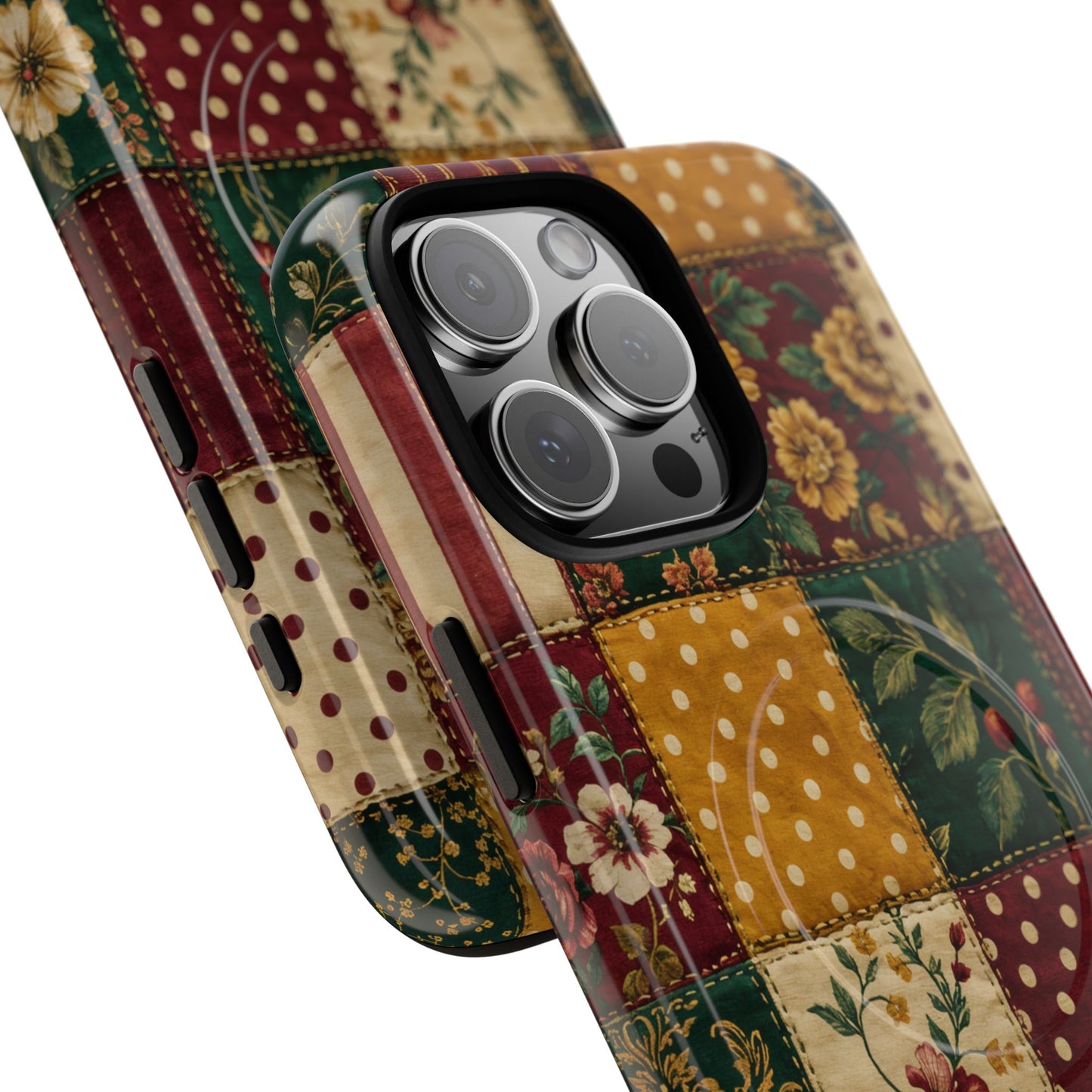 Jewel Tone Patchwork Magnetic Case