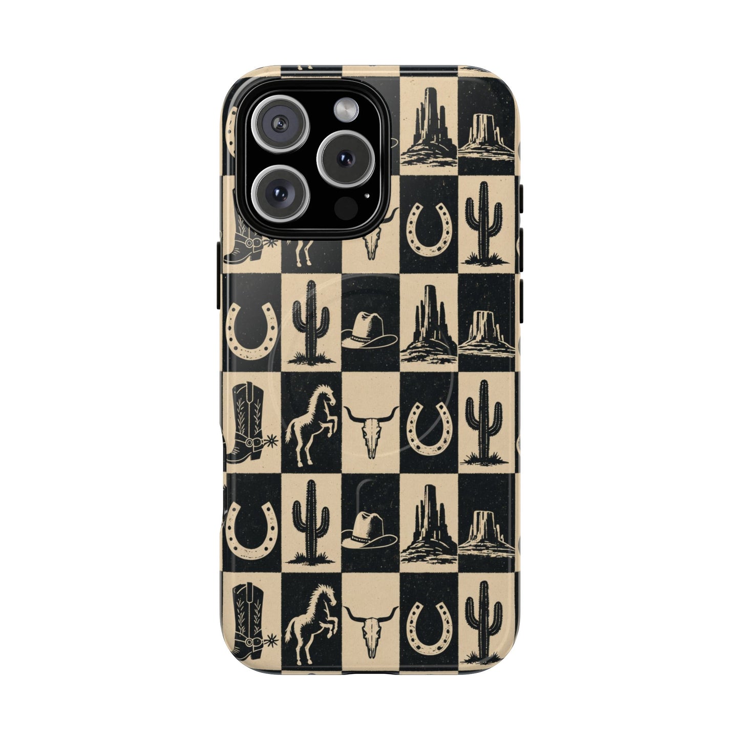 Western Checkerboard Magnetic Case