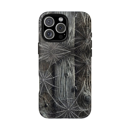 Spiderwebs Barnwood Tough Phone Case