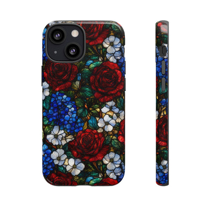 Patriotic Floral Glass Tough Case