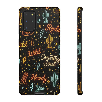 Neon Western Script Tough Case