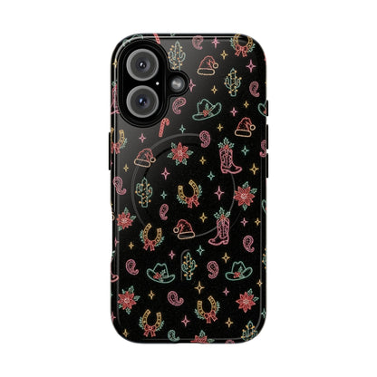 Neon Holiday Doodles Magnetic Case