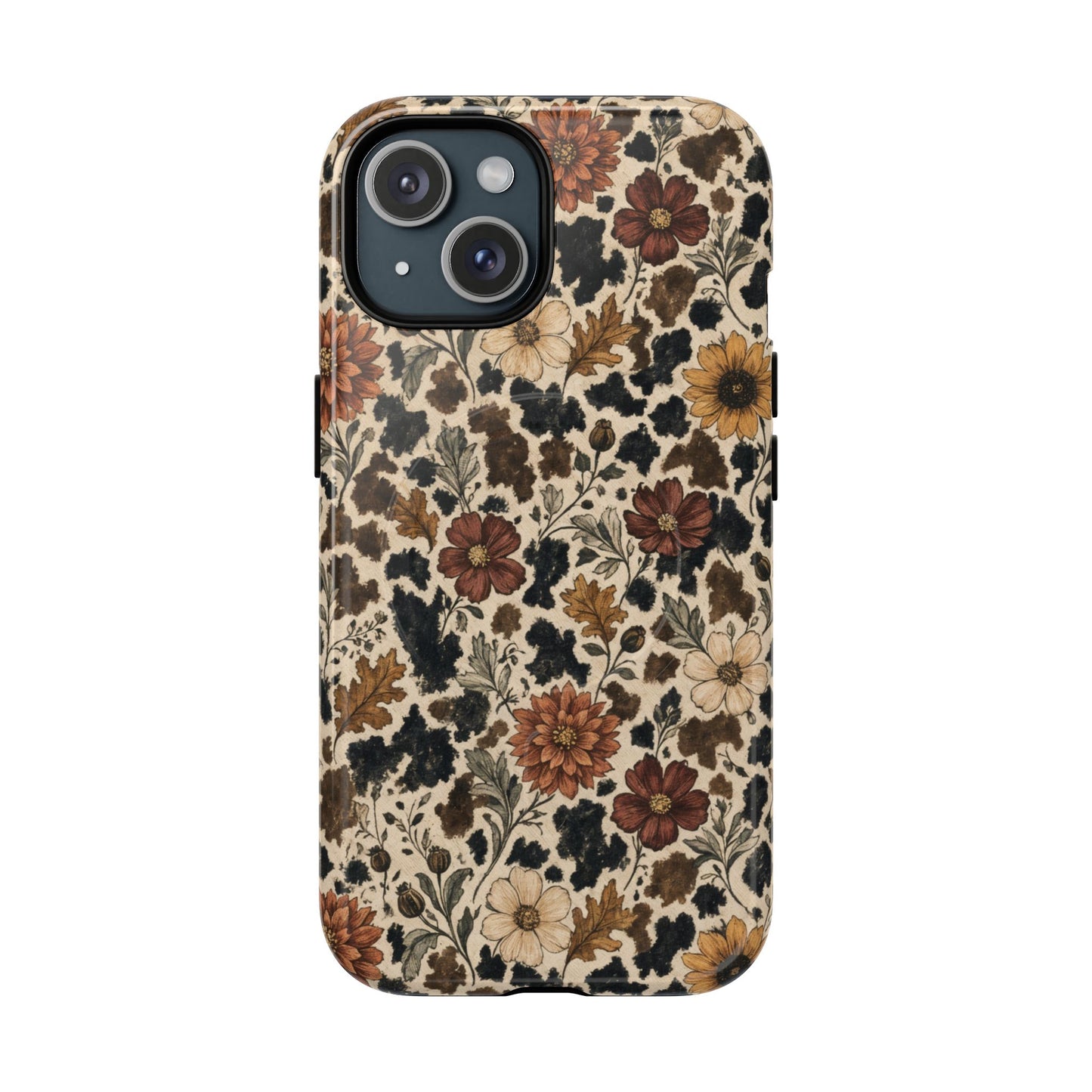 Autumn Cowhide Bloom Magnetic Case