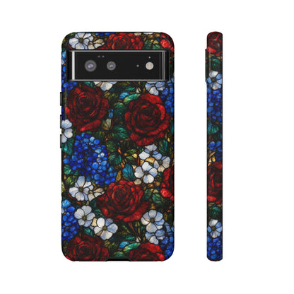 Patriotic Floral Glass Tough Case