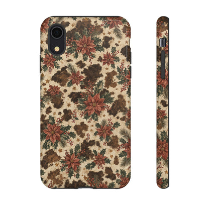 Cowhide Poinsettia Tough Case