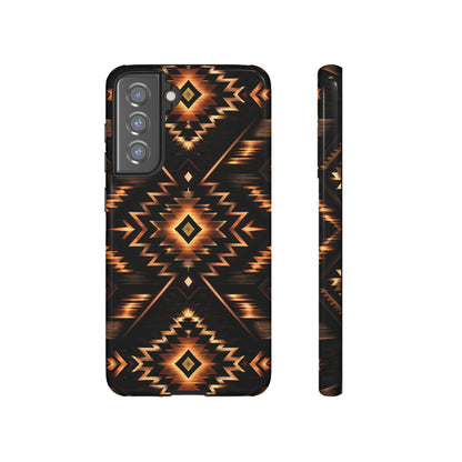Black Gold Aztec Rug Tough Case