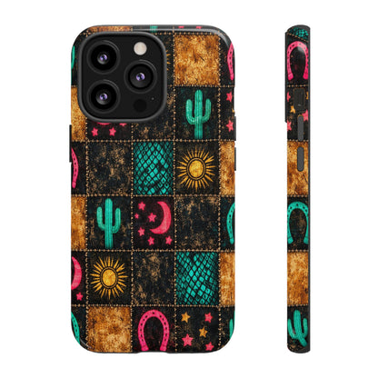 Neon Cactus Patchwork Tough Case