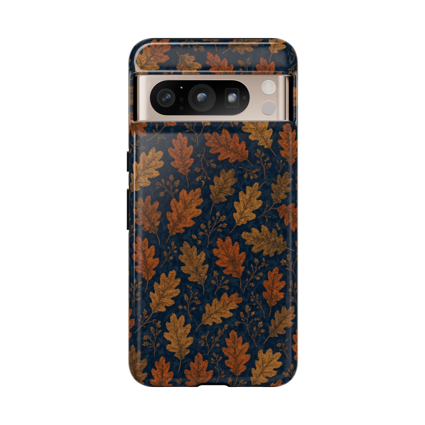 Navy Autumn Leaves Tough Case