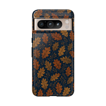 Navy Autumn Leaves Tough Case