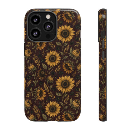 Burgundy Sunflowers Tough Case