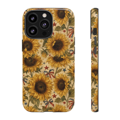 Patriotic Sunflowers Tough Case