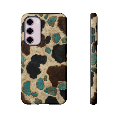 Turquoise Cowhide Tough Case