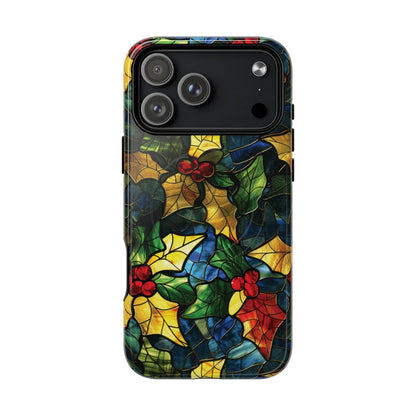 Stained Glass Holly Magnetic Case