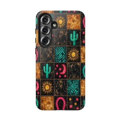 Neon Cactus Patchwork Tough Case