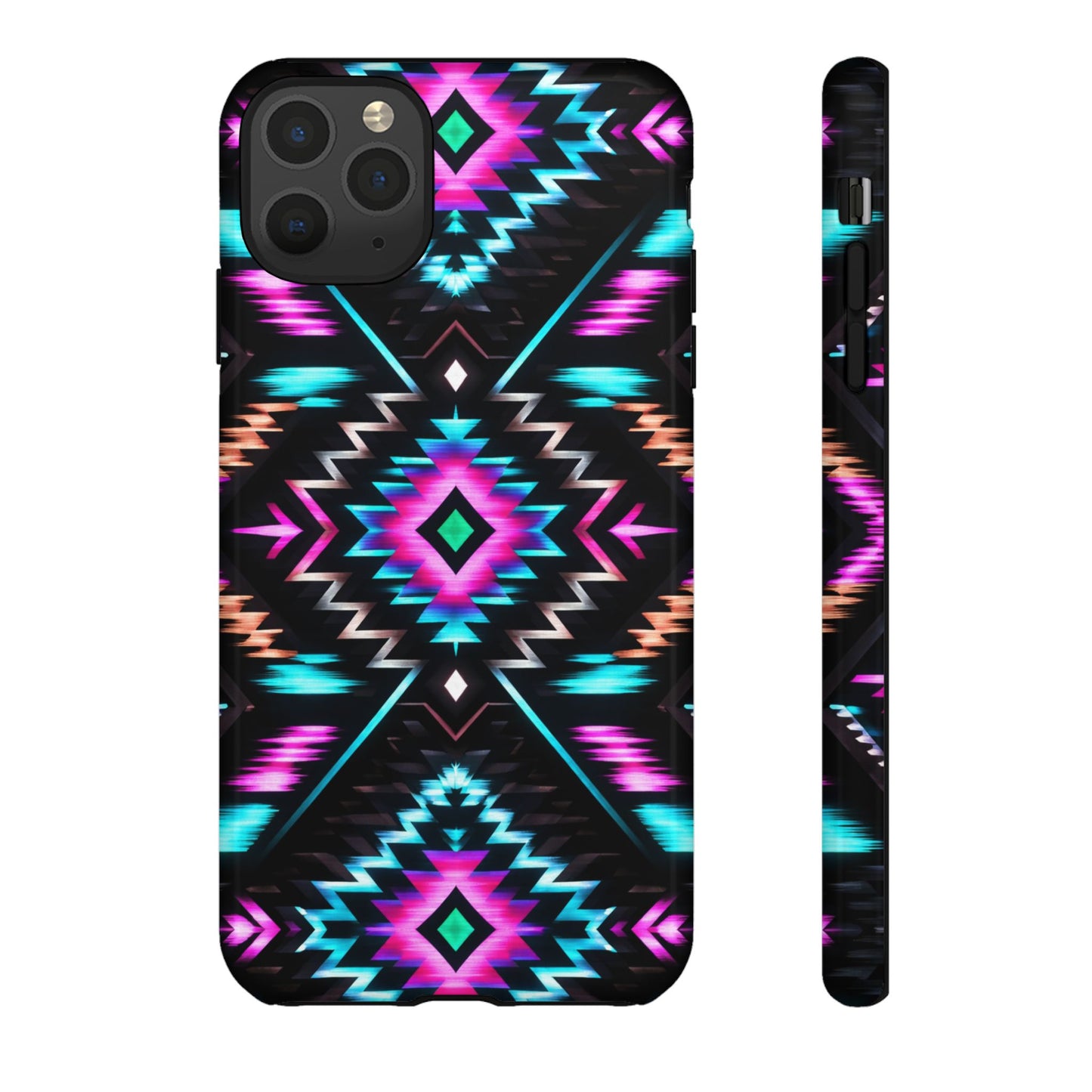 Black Neon Aztec Rug Tough Case
