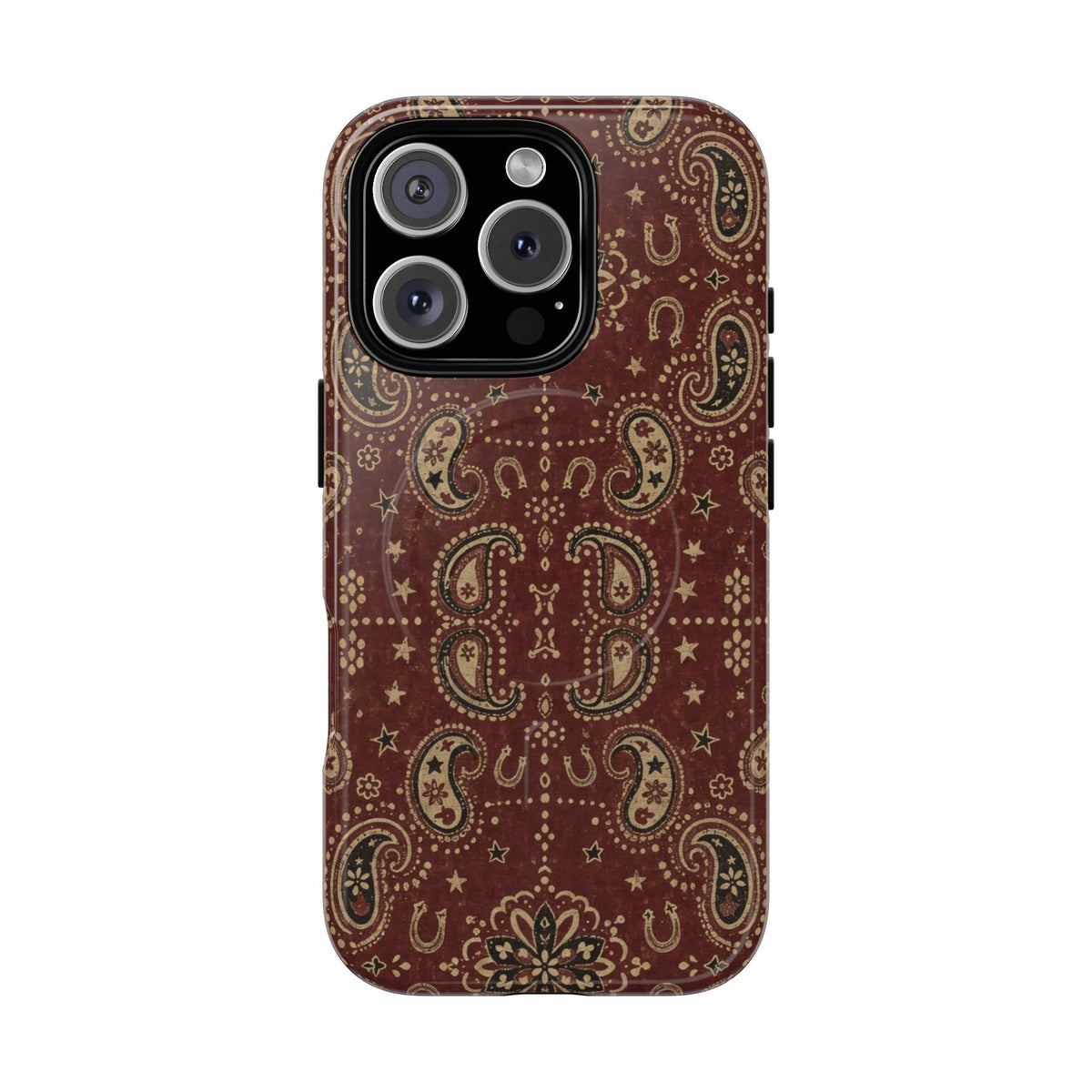 Burgundy Bandana Magnetic Case