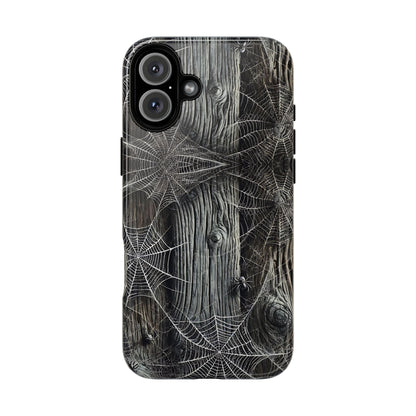 Spiderwebs Barnwood Magnetic Case