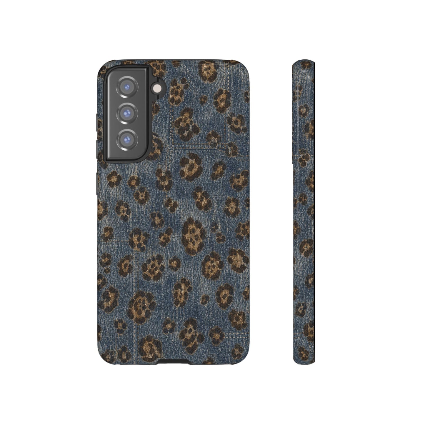 Denim Leopard Tough Case