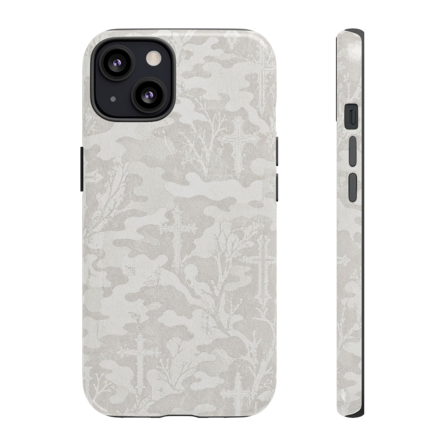 White Camo Cross Tough Case