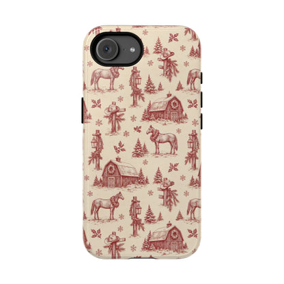 Christmas Toile Tough Case