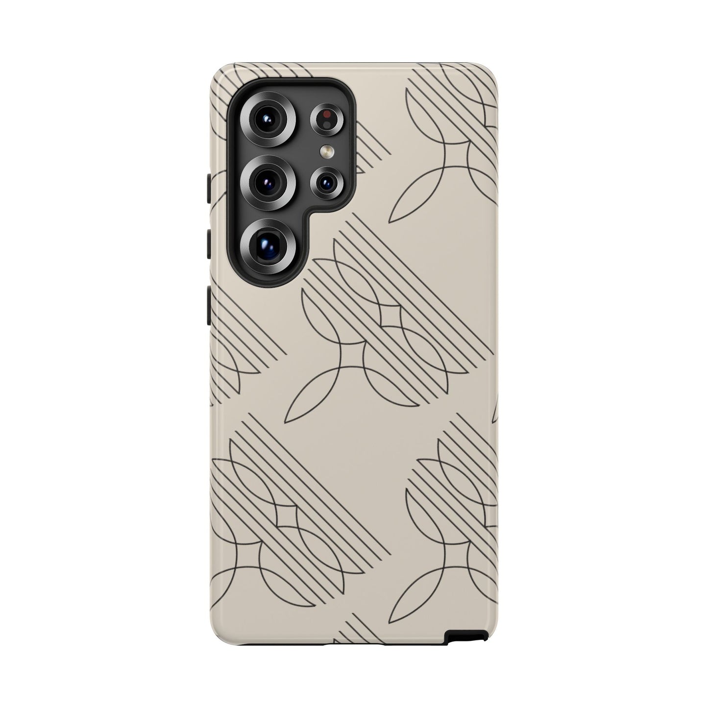 Boot Stitch Pattern Tough Phone Case-Beige