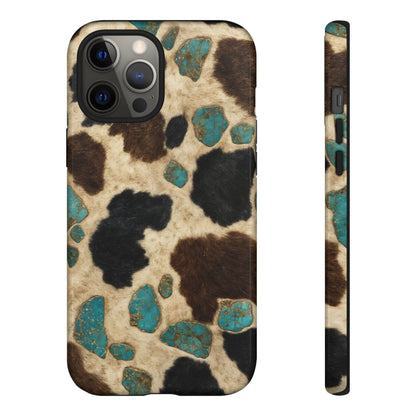 Turquoise Cowhide Tough Case