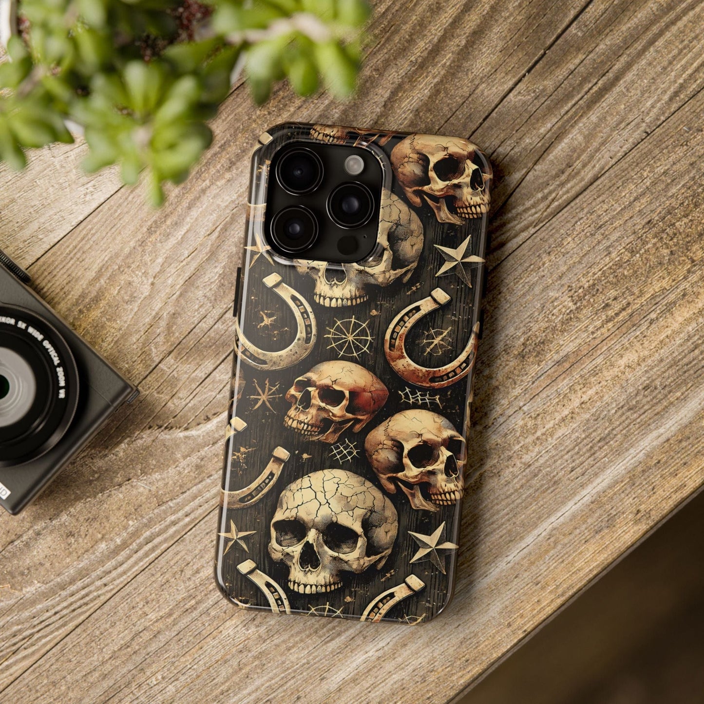 Skulls Horseshoes Dark Phone Case