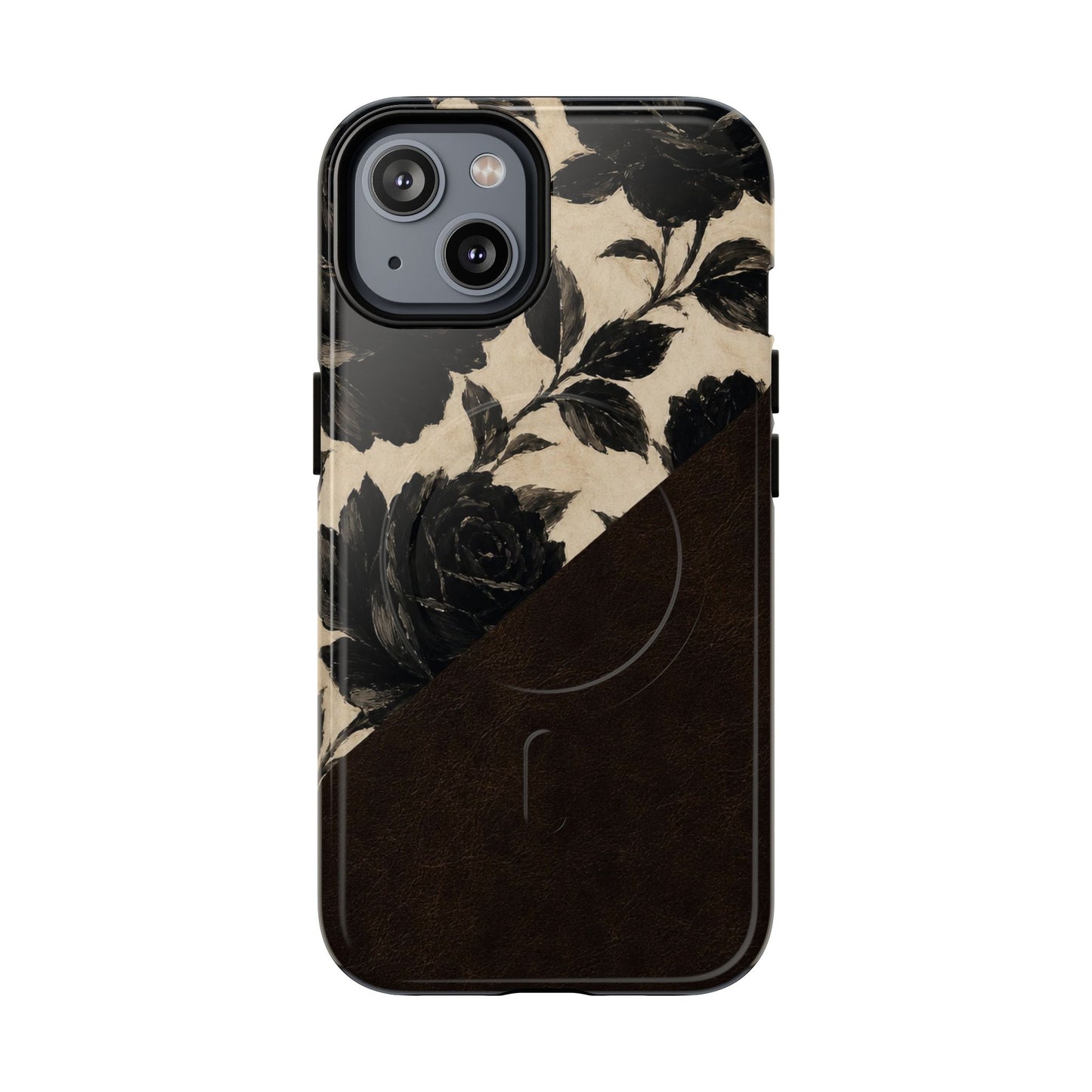Rose Leather Magnetic Case