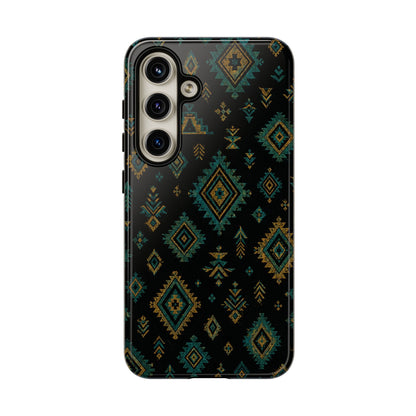 Turquoise Gold Aztec Tough Case