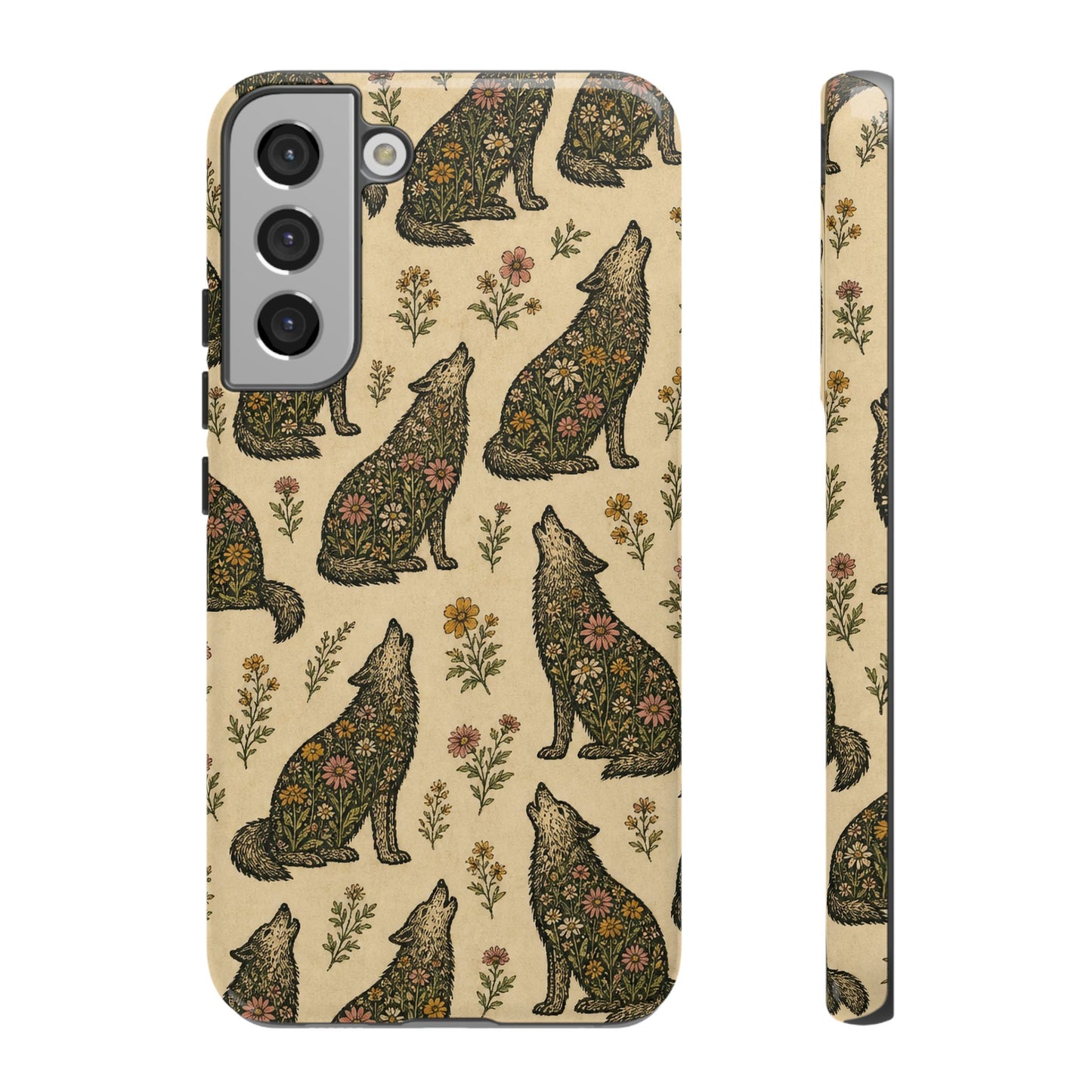 Floral Wolf Tough Case