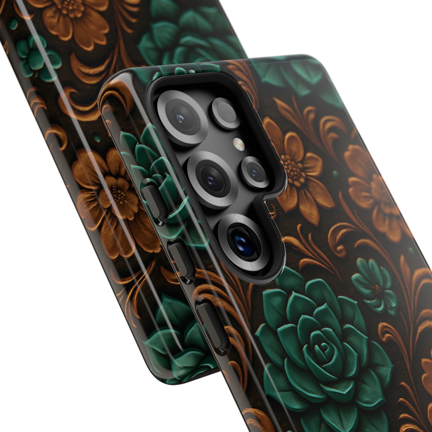 Faux Tooled Succulents Tough Case