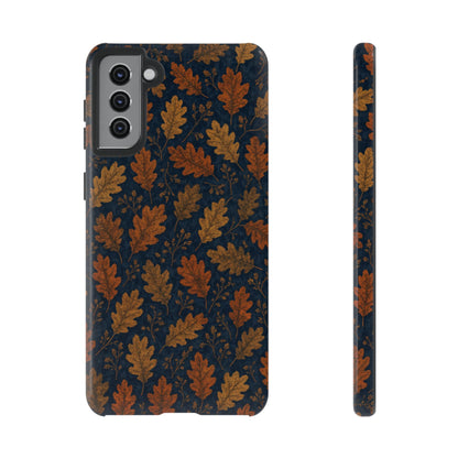 Navy Autumn Leaves Tough Case