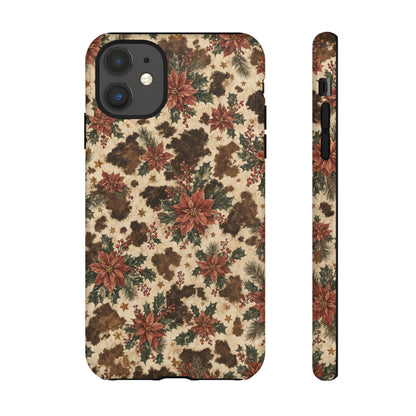 Cowhide Poinsettia Tough Case
