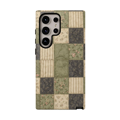 Sage Floral Patchwork Tough Case