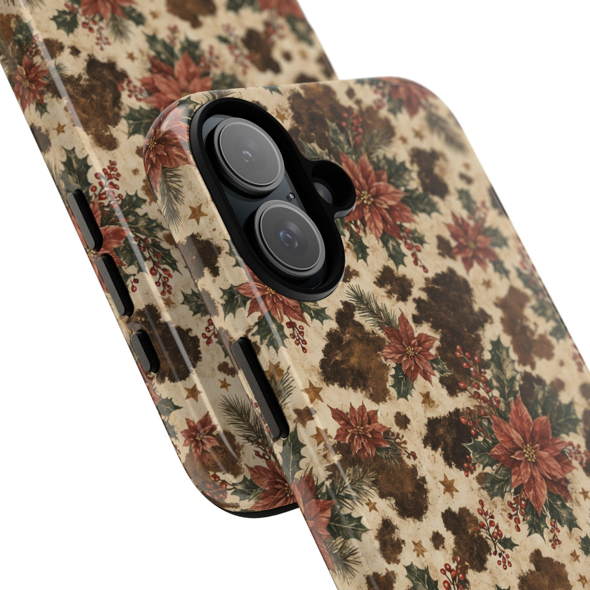 Cowhide Poinsettia Tough Case