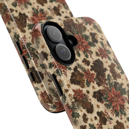 Cowhide Poinsettia Tough Case