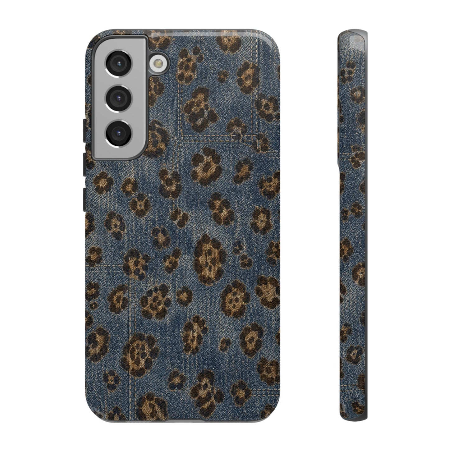 Denim Leopard Tough Case