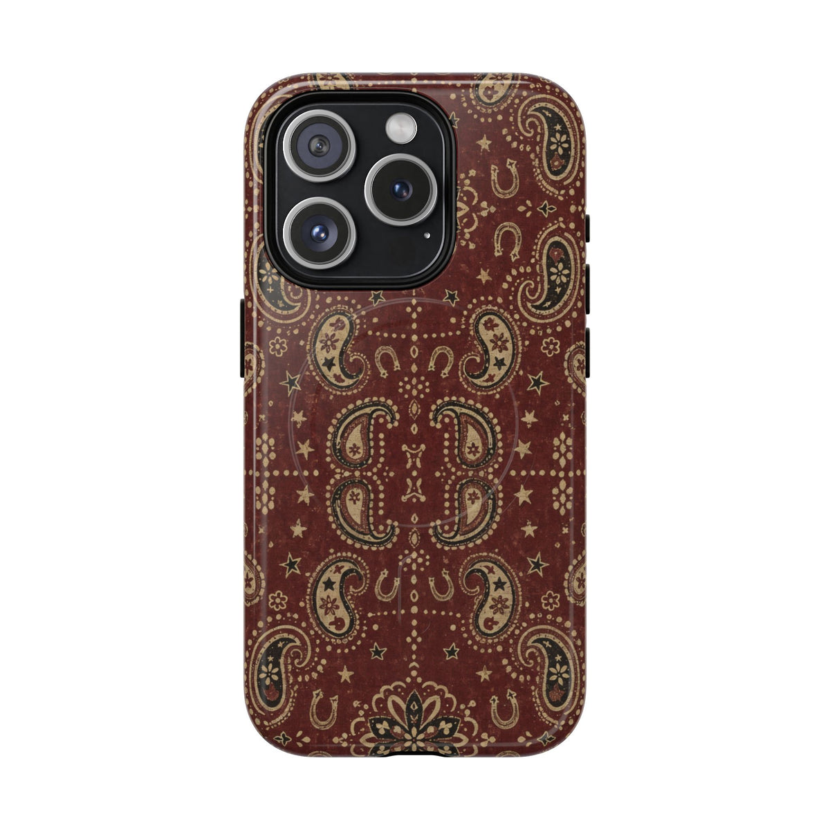 Burgundy Bandana Magnetic Case