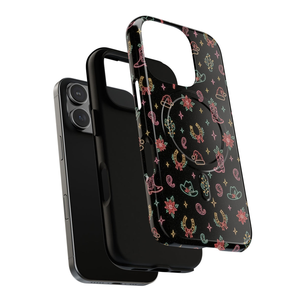 Neon Holiday Doodles Magnetic Case