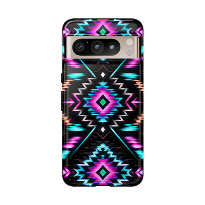 Black Neon Aztec Rug Tough Case