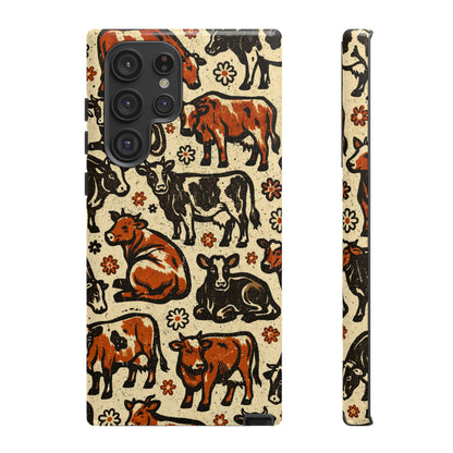 Retro Cows Tough Case