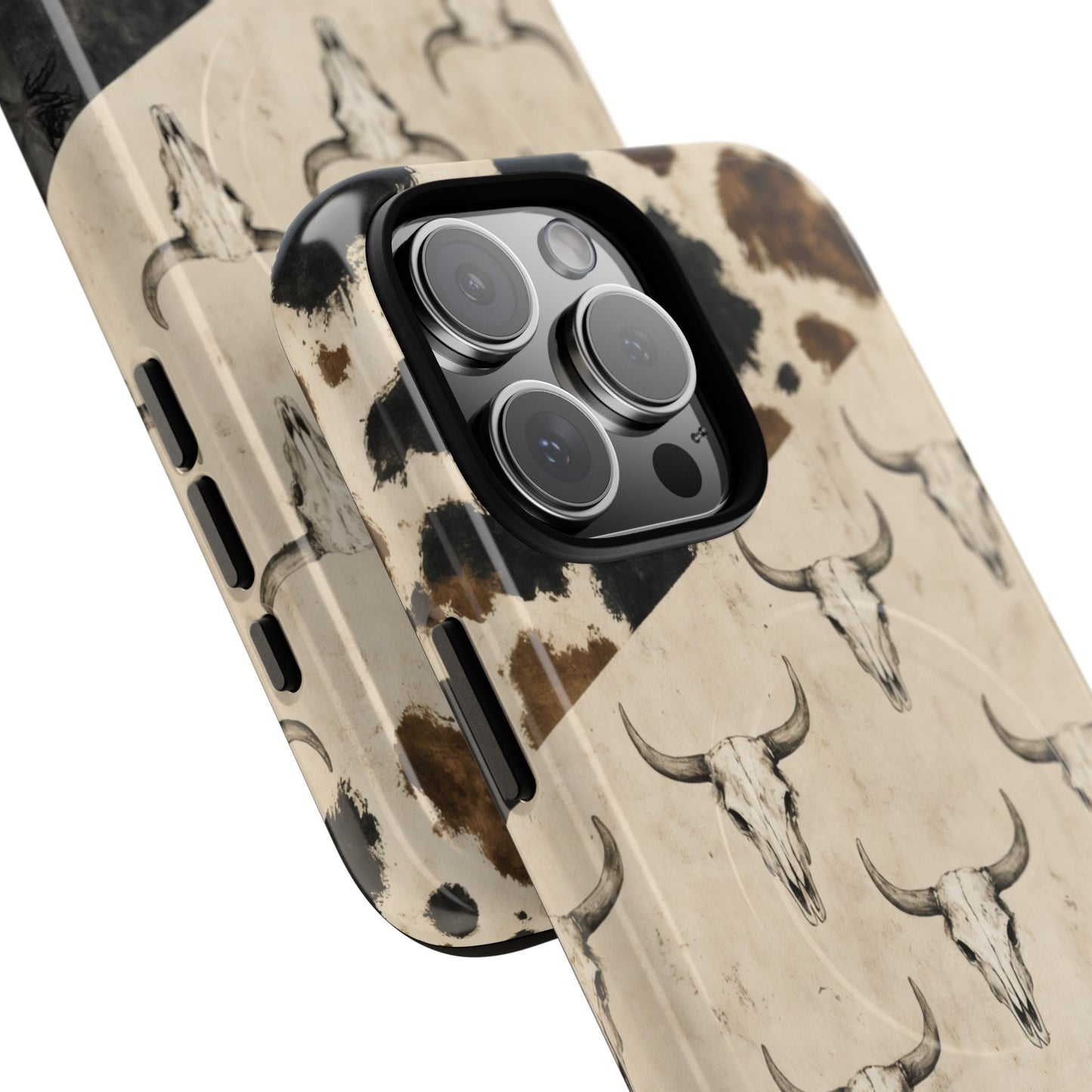 Bull Skull Rose Magnetic Case