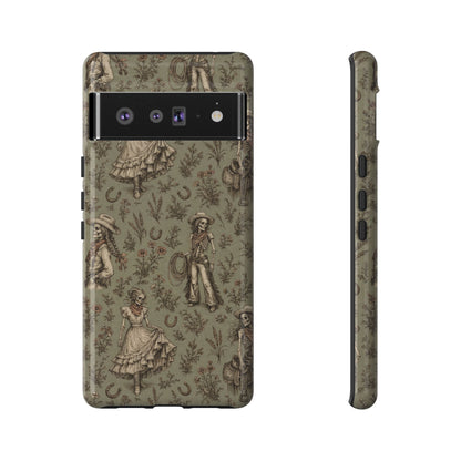 Skeleton Cowgirl Toile Tough Case
