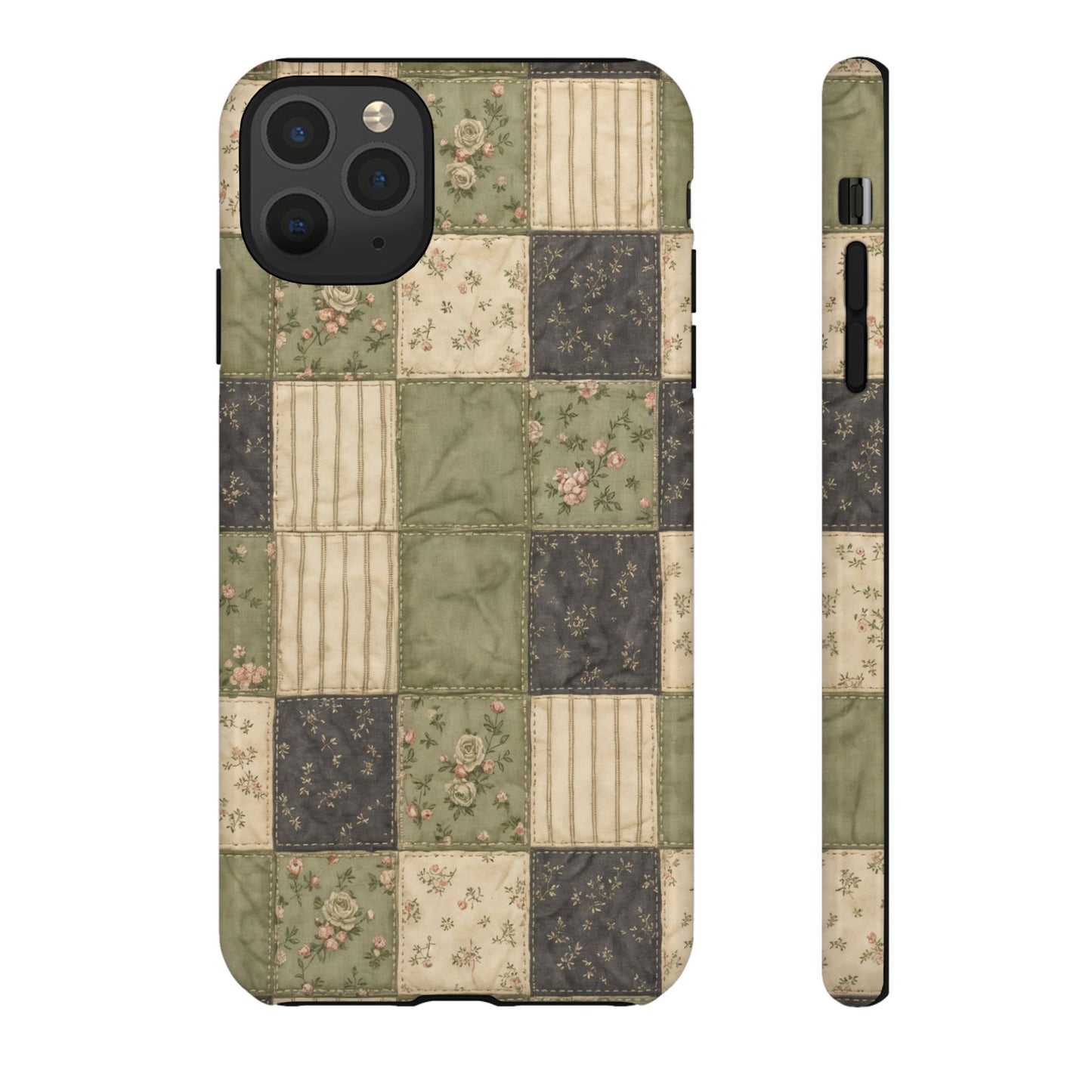 Sage Floral Patchwork Tough Case