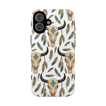 Aztec Feather Skull Tough Case